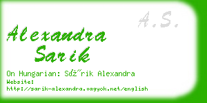 alexandra sarik business card